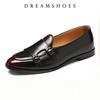 2025 Loafers Men Leather Shoes Thick-soled British Style Black Formal Business Shoes Luxury Slip-On Casual Shoes