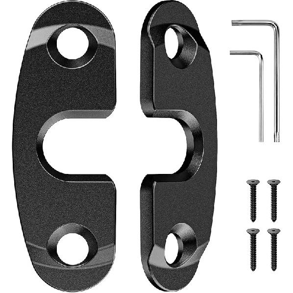 Upgrade Aluminum Alloy Sun Visor Repair Kit Heavy Duty Visor Mounting Clips Compatible With Jeep Wrangler JK JKU 2018/ Wrangler JL JLU 2018-/