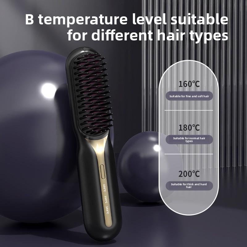 New Wireless Hair Straightener, Rechargeable, Portable Hair Straightener, High Cranial Top Artifact, Negative Ion Straight Curling Iron