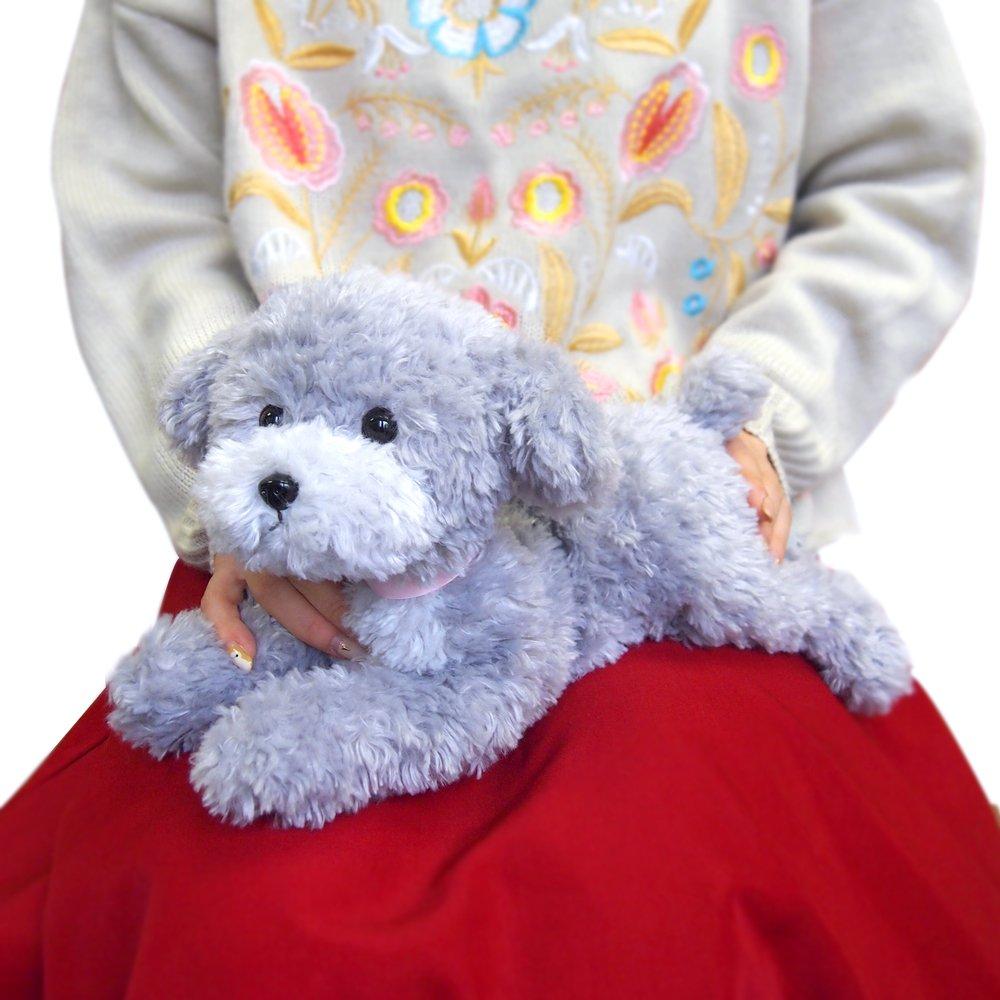 Sun Lemon Knee Dog Toy Poodle Gray S 17 X 12.4 X 34cm Stuffed Animal P-4152