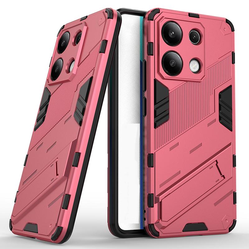Armored Soft TPU+Hard PC Holder Shockproof Phone Case For Xiaomi 13T 12T 11T Pro Redmi Note 13 13C 12 12C 11 10 S Pro Lite Cover