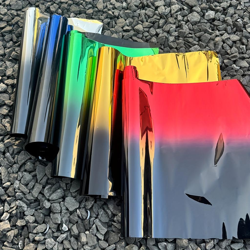 Dual‑Tone Gradient Thermal Insulation Window Film Explosion‑Proof PET Solar Sunshade Film Color Contrast Car RV Home Window Sticker