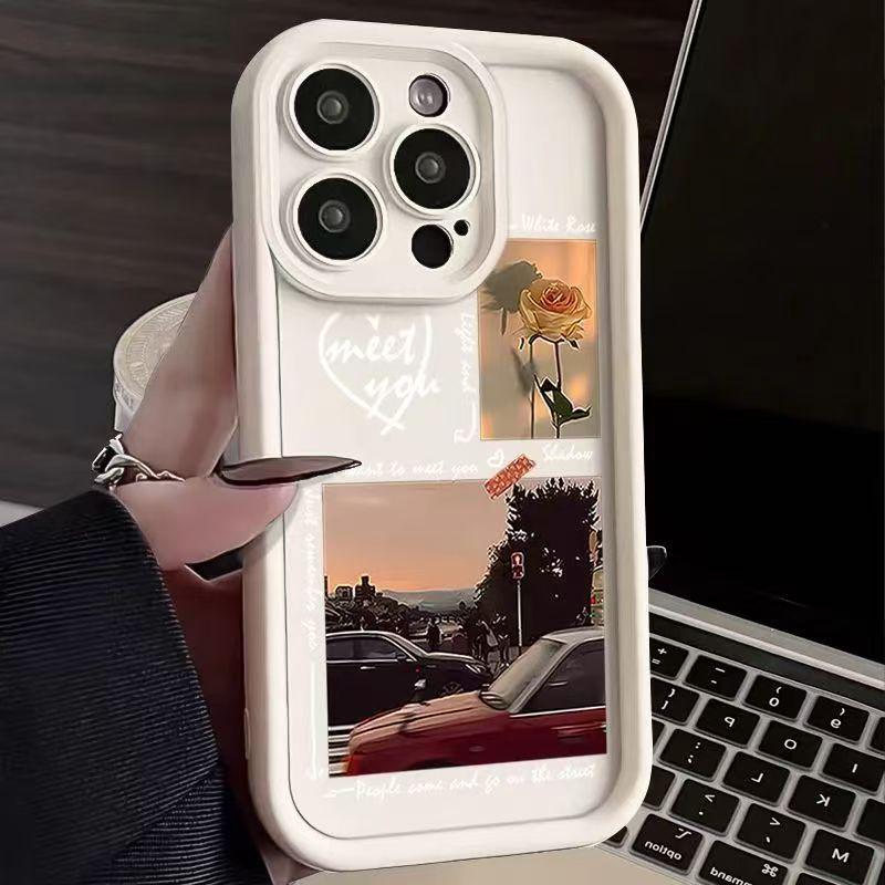 

Street Scene Rose iPhone Case for Models 13-17 Pro, Air, Advanced 16Pro белый