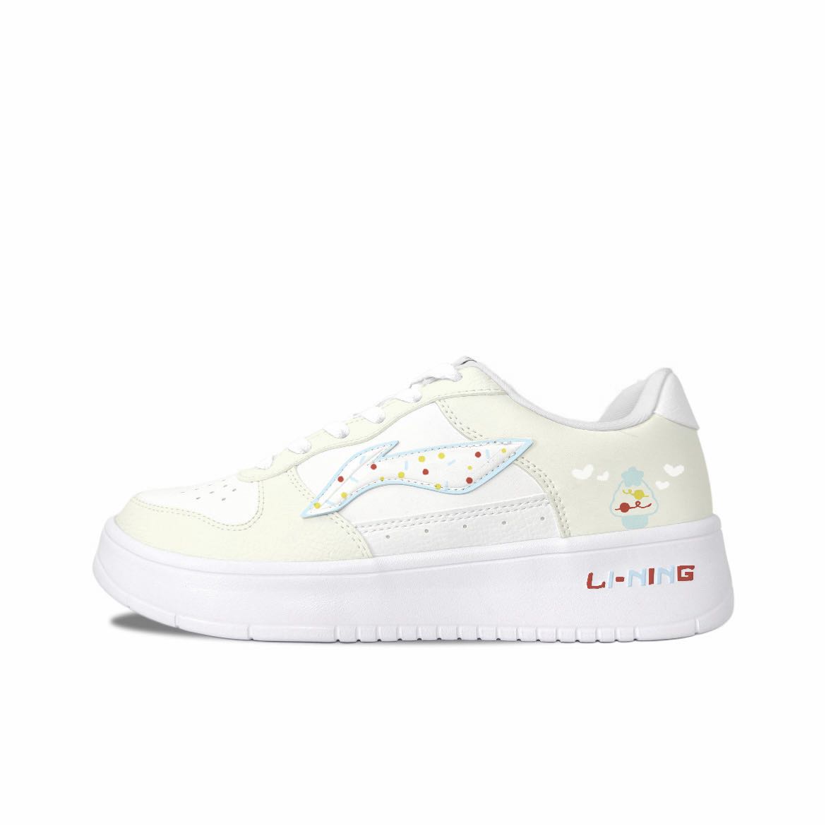 

Li Ning Floating Boat Butter Sweet Laurel, Moon Start Synthetic Leather Low top Skateboard Shoes Unisex AGCS420-6(Team2095-) 35.5