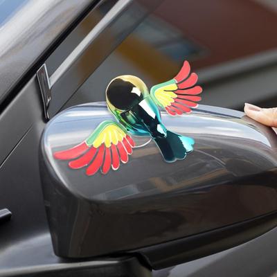 Car Mirror Decor Funny Wind-Powered Dynamic Motorcycle Decor Car Interior Accessories For Automotive Truck RV SUV Motorcycle