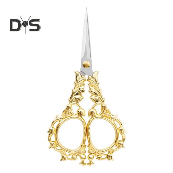 Vintage Carved Flower Scissors Heavy Duty Stainless Steel Sharp Blade Multipurpose Tailor Scissors DIY Embroidery Arts Crafts Crochet Yarn Needlework