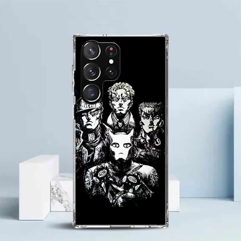 JoJo Kira Yoshikage Killer Queen Soft Cover for Samsung Galaxy S25 Edge S26 S24 S23 Ultra Phone Case S22 S21 Plus S20 FE Print P