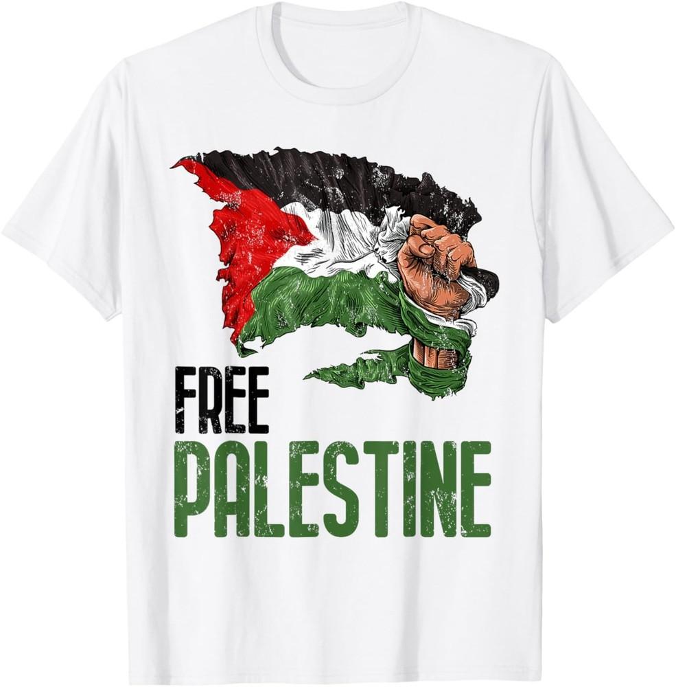 Свободная Палестина Газа Флаг Арабская Свобода Потертый Сила Унисекс Футболка XXL