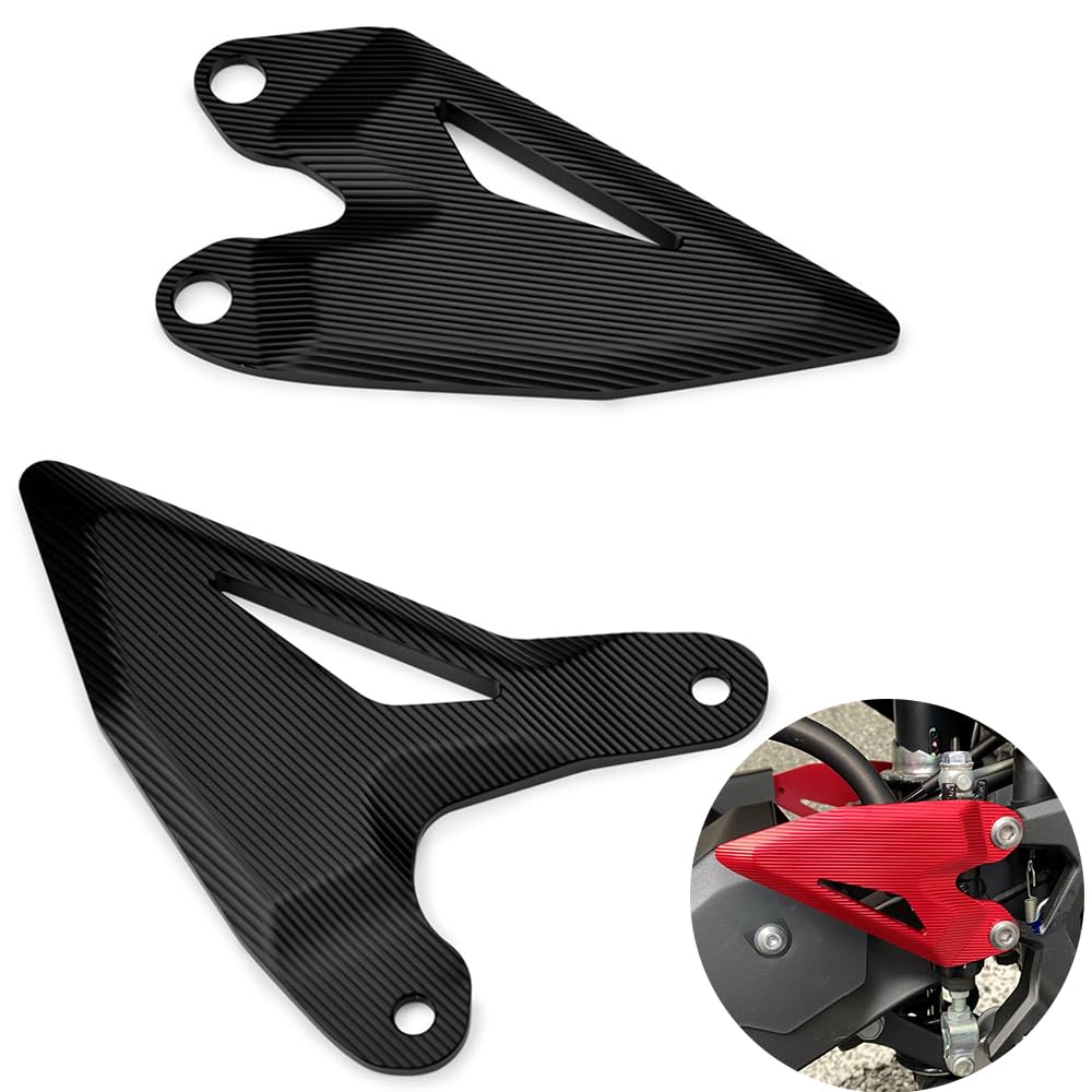 

LEDISHUN Footpeg Heel Plate Guard Protectors for Kawasaki Ninja 400 Z400 and Ninja 250 Z250 (2018-2023) (2019-2023) (Black) чёрный