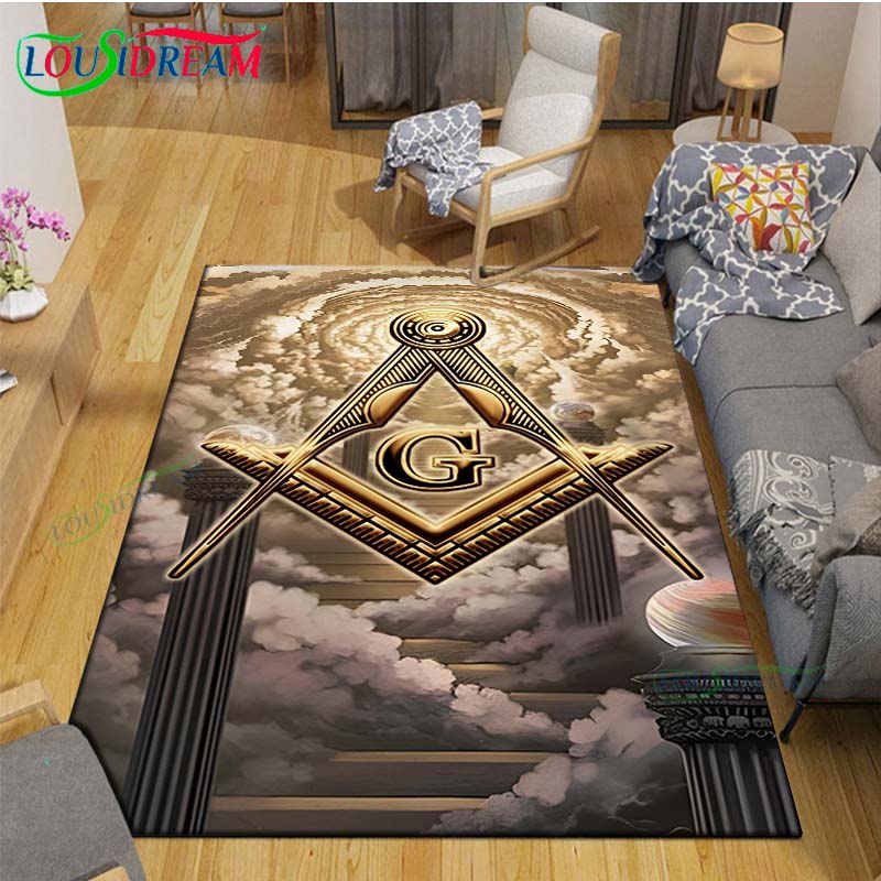 Fashion Freemasonry Carpets Bedroom Becoration Living Room Decoration Carpets for Bed Room Rug Anime Rug  Area Rug