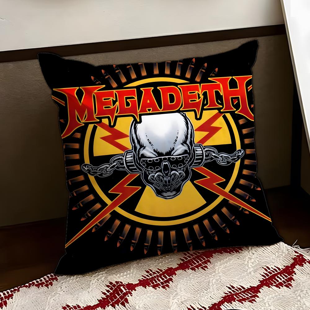 Band MMegadeths Cushion Cover Reversible Soft Durable Pillow Cover Home Car MultiScene Use for Daily Comfort