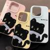 Scarf Black Cat Applicable Apple iPhone17 Mobile Phone Case 15 Glutinous Rice 14 Liquid 16 Cute 12 Large Hole 13 Women's