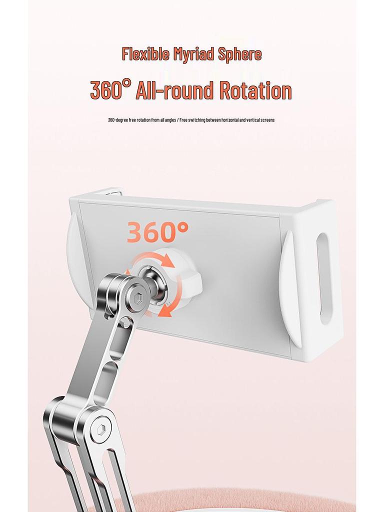 360° Rotating Metal Tablet & Phone Stand with Plush Cushion