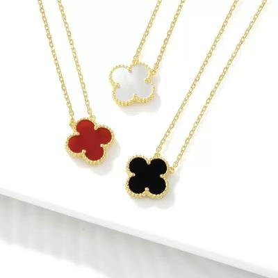 15MM Titanium Steel Four-leaf Clover Necklace 18k Non-fading Women's Necklace