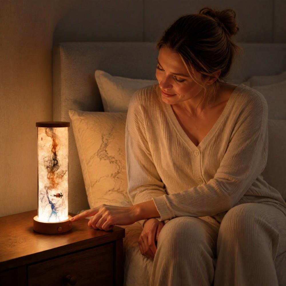 Dimmable Desk Lamp Multi-Color Adjustable Artistic Decoration Light Bedside Lamp Indoor Use