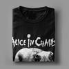 Men Rock Alice In Chains T-Shirt Baumwolle Tops Fantastisches Kurzarm Rundhals T-Shirt Übergröße T-Shirt