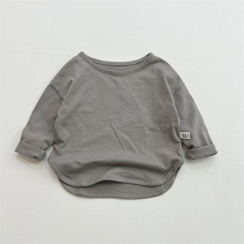 Children's Cotton Long Sleeve T-shirt Autumn Girls' Undercoat Boys' Casual Top