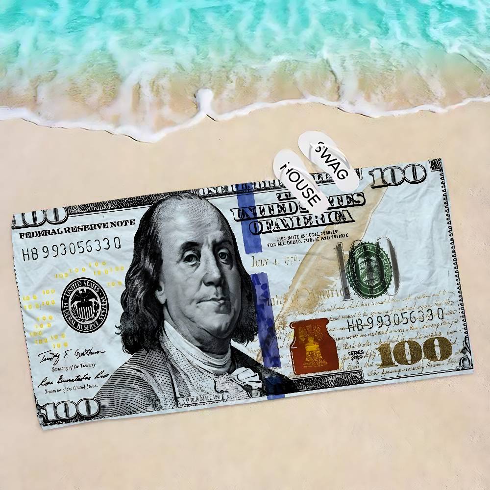 

Dollar Art Printing Microfiber Printed Beach Towel Mountain Climbing Yoga Beach Swimming Running Absorbent Soft Towel W30*H60(CM)