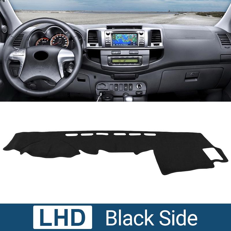Для Toyota Hilux SW4 Fortuner AN50 2005 2006 2007 2008 2009 2010 2011 2012 2013 2014 Автомобильный коврик на панель приборов Защита от солнца Аксессуары Black Side LHD