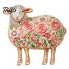 Floral Lamb Brooch Rhinestone for Women, Flower Sheep Alloy Lapel Women Pin, Animal Jewelry Clothing Suits Scarves Bags Pin