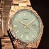 Used CASIO Men's Watch, Turquoise Blue/Silver Color, Men's Watch