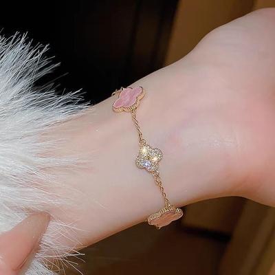 New Four Leaf Clover Bracelet Advanced Personalized Handicraft
