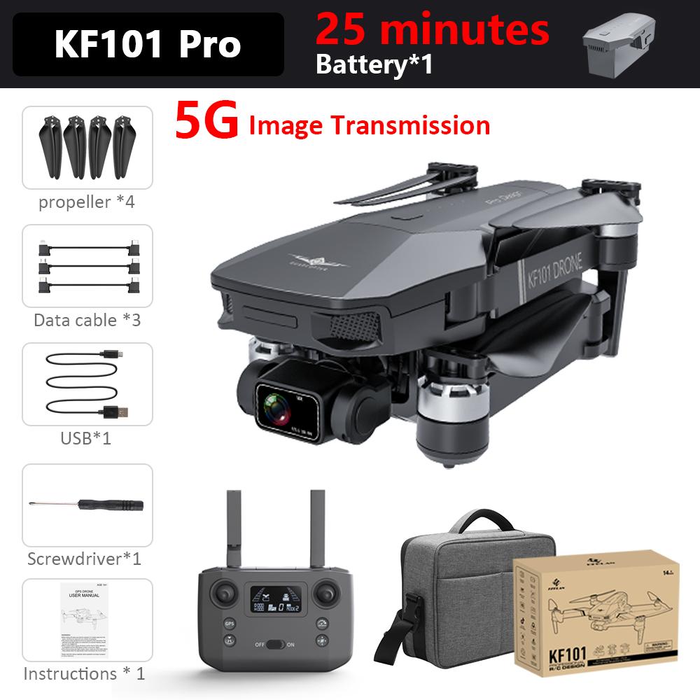 New KF101MAX-S 3km Digital Image Transmission FPV Drone GPS Obstacle Avoidance HD UAV 3-Axis Mechanically Gimbal Quadcopter Toys