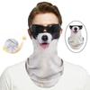 Creative Cat Dog Pattern Outdoor Sport Sunscreen Mask Road Riding Half Face Protective Mask Summer Breathable Ice Silk Face Mask