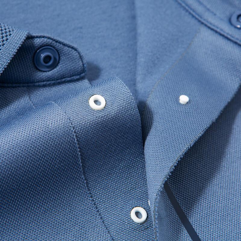 MONTAGUT Men's 10A Antibacterial Silk Blend Long-Sleeve Polo
