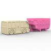 Motorcar Gypsum Silicone Mold Diy Succulents Concrete Flower Pot Vase Plaster Cement Mold Clay Mold Candle Holder Mold
