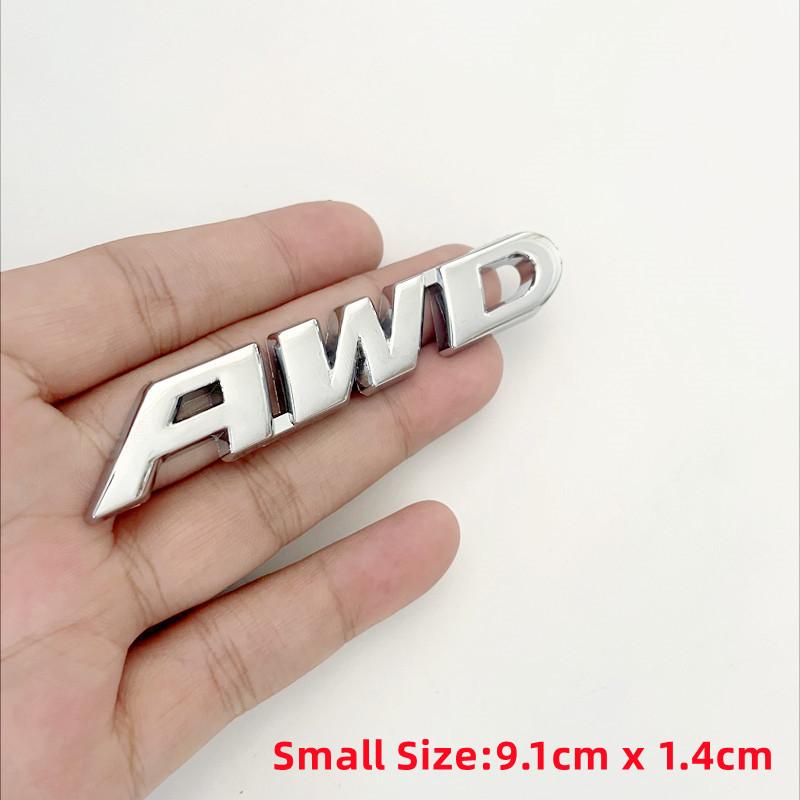 3D Металлическая эмблема AWD, хромированная наклейка на заднюю часть автомобиля, эмблема на хвост, значок, наклейка