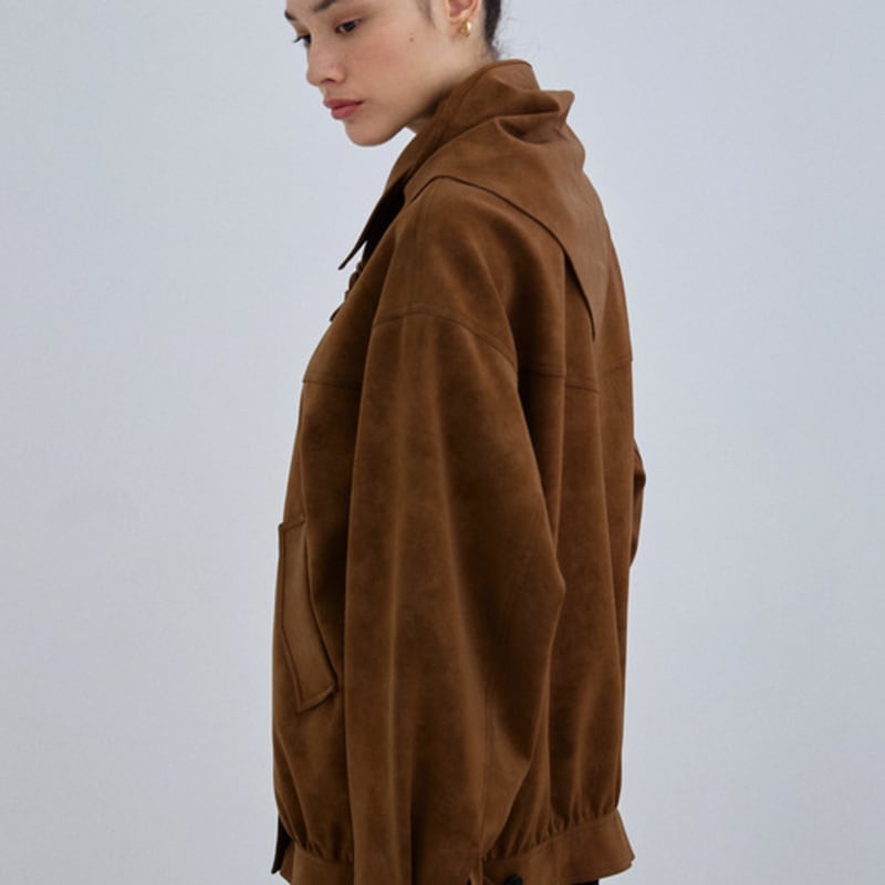 TAV Triangular leather scarf - Brown