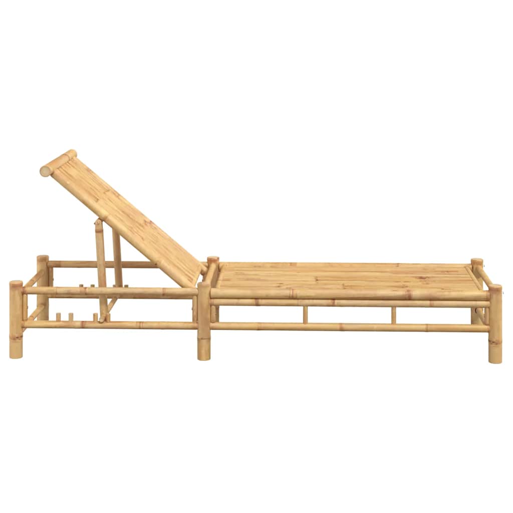 Bamboo Sun Lounger 55 X 199 X 30 Cm Brown