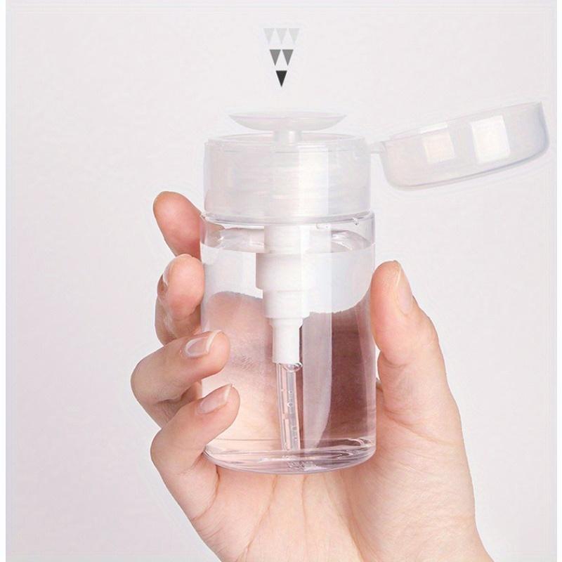 2pcs 100ml Storage Refillable Bottles Empty Liquid Press Pump Dispenser Nail Art Polish Remover Cleaner Makeup Manicure Tools