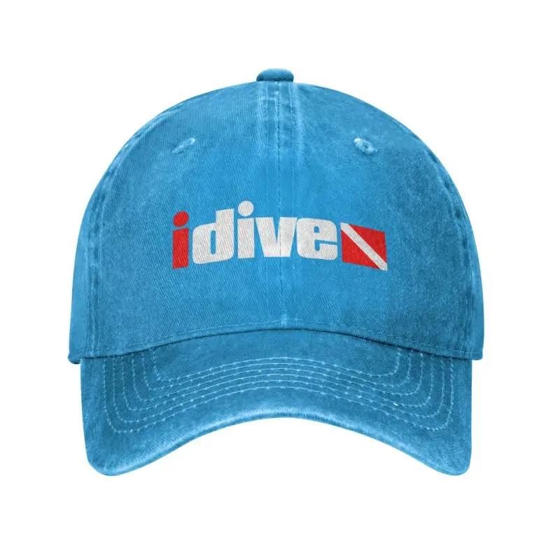 Cool Cotton Fashion I Love Dive Baseball Cap for Men Women Custom Adjustable Unisex Scuba Diving Lover Gift Dad Hat Hip Hop
