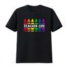 Teacher Life Crayon T Shirt Vintage Washed Soft Homme Slightly Top For Everyday Wear Breathable Comfortable Graphic Stretched
