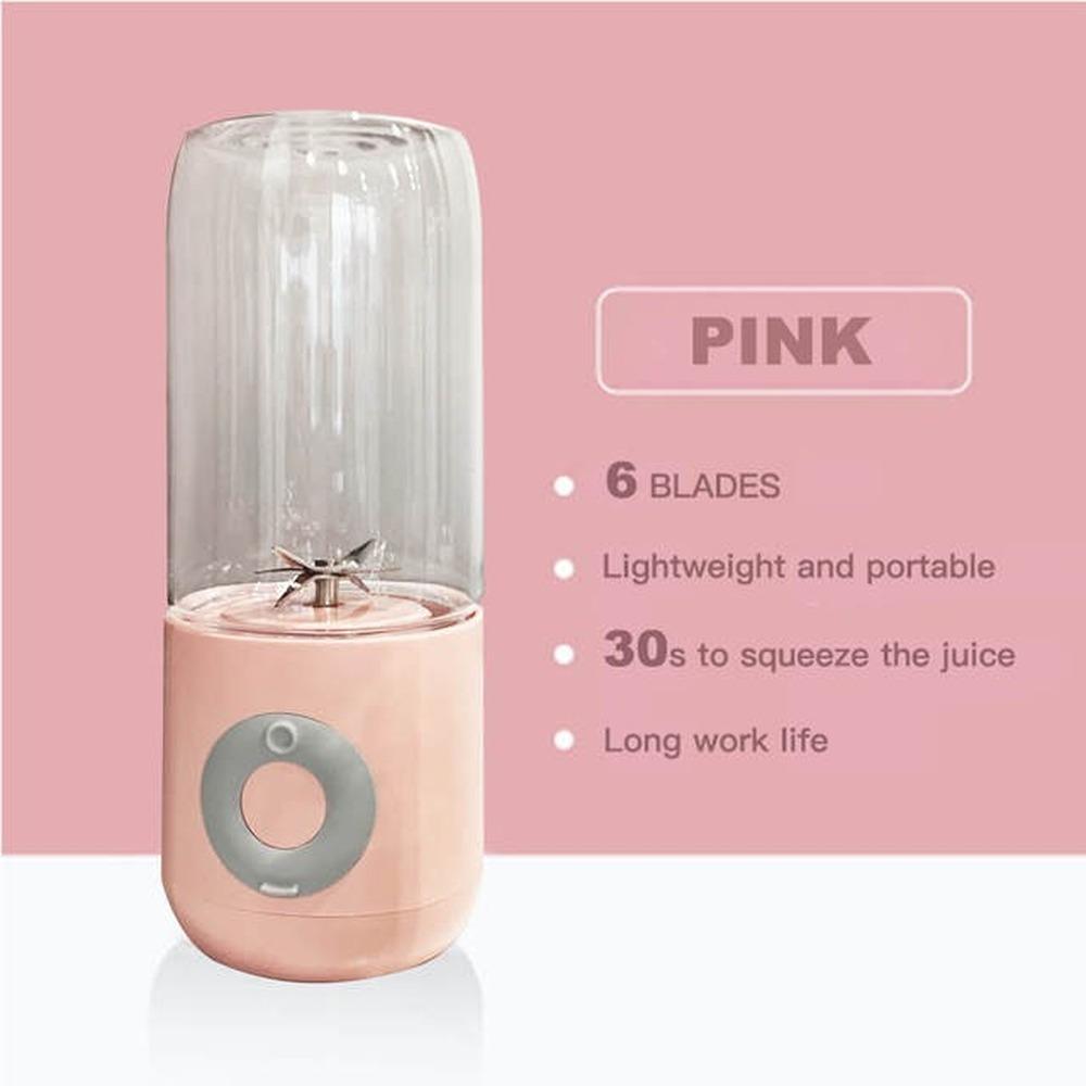 500ML Sechs-messer Elektrische Entsafter Smoothie Mixer Tasse Mini Tragbare USB Mixer Drahtlose Presse Entsafter Lade Hand entsafter