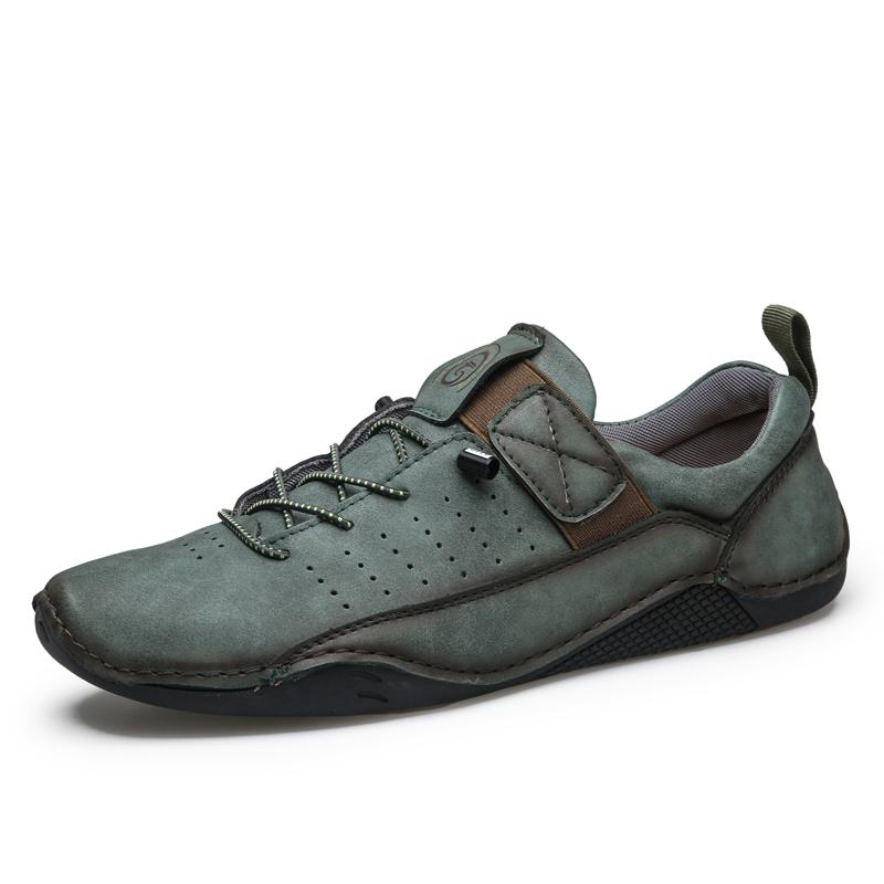 Hot Sale Men's Outdoor Leather Casual Shoes Male Breathable Sneakers Slip-On Walking Shoes For Men New Arrival Large Size