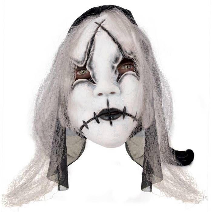 Masque poupée d'horreur maléfique adulte - PTIT CLOWN - REF/19473 - Halloween - Noir et Blanc