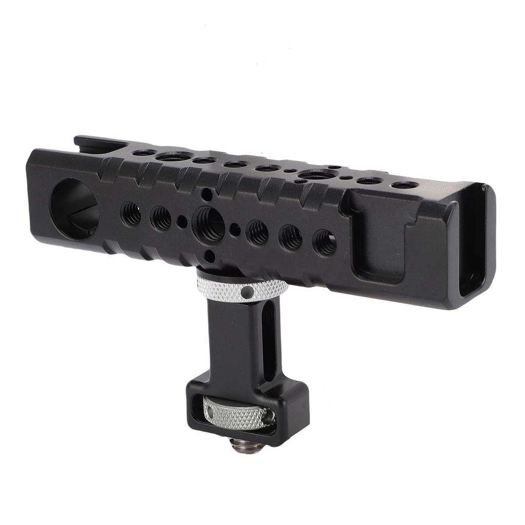 Aluminum Alloy Camera Cage Top Handle with 1 4in Screw Hole 3 8in Locating Screw Cold Shoe Mount Photography Accessories