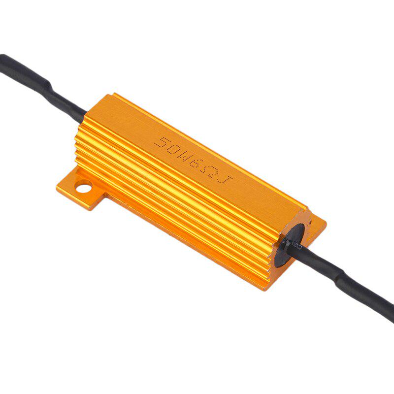 4Pcs 50W 6Ohm Car LED DRL Fog Turn Singal Load Resistor for LED Bulb Reverse Light Turn Signal Fog Lamp Daytime Running Light