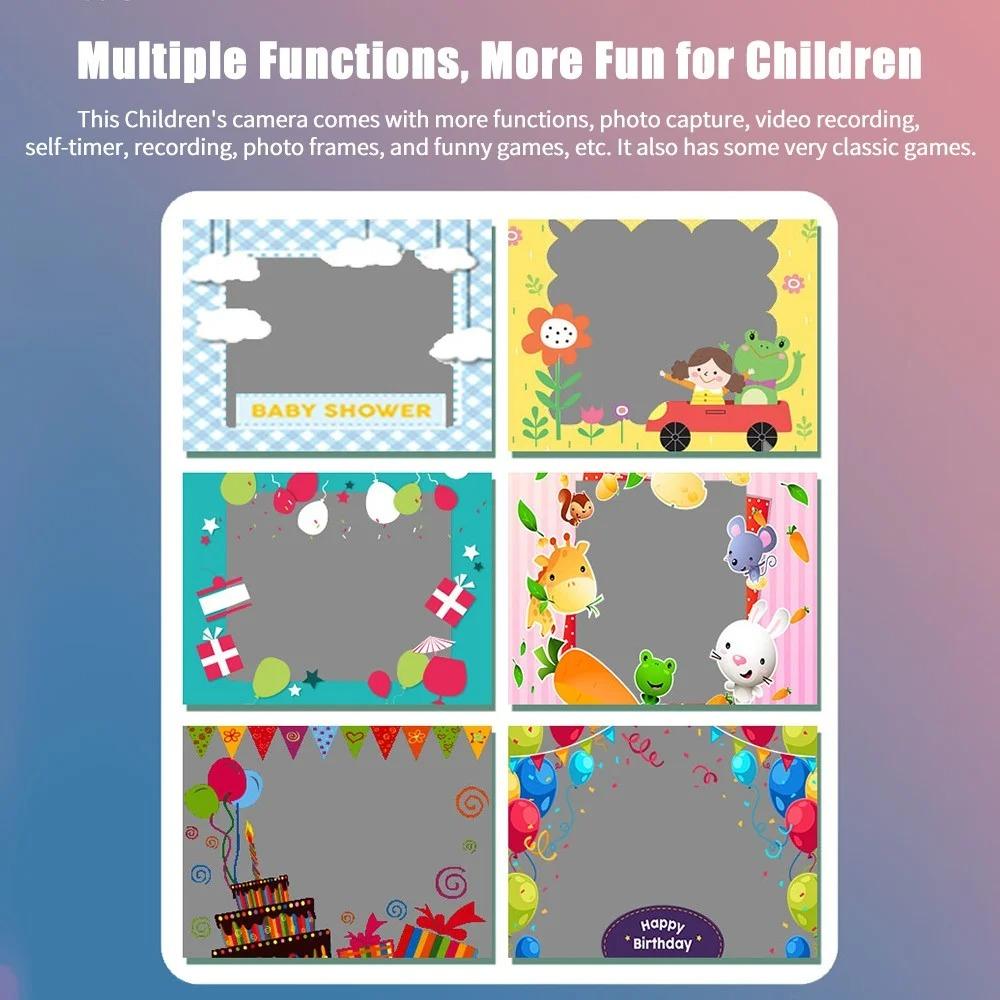 Kids Selfie Camera Christmas Birthday Gifts Girls Age 3-9 20MP Digital Cat Kitty Cameras Toddler Portable Toy 3- 8 Year Old Girl 32GB SDCard