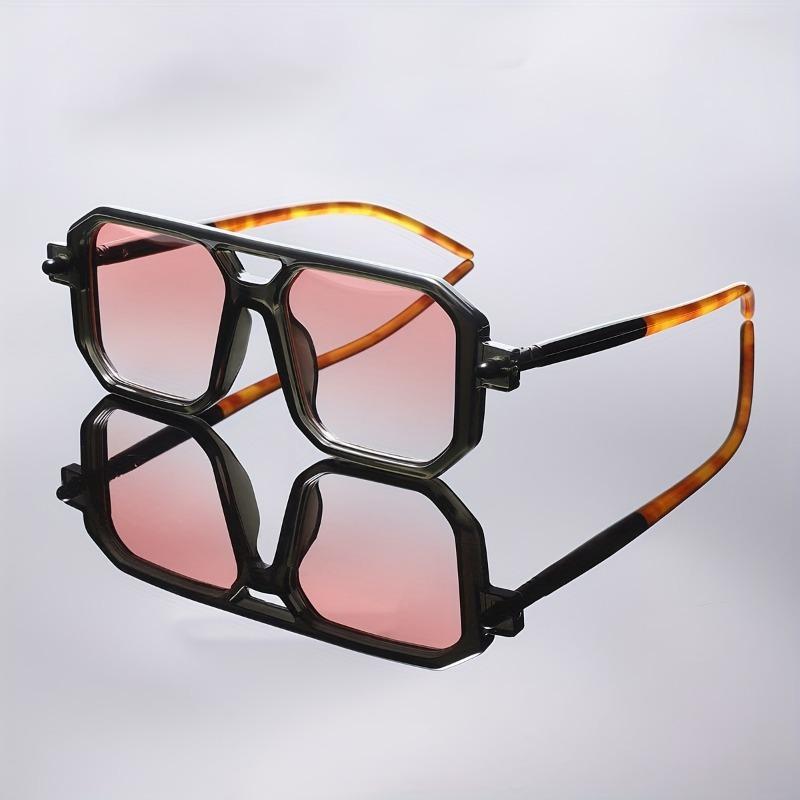 1 Pair of Square Frame Fashion Glasses Ideal for Fashion Enthusiasts