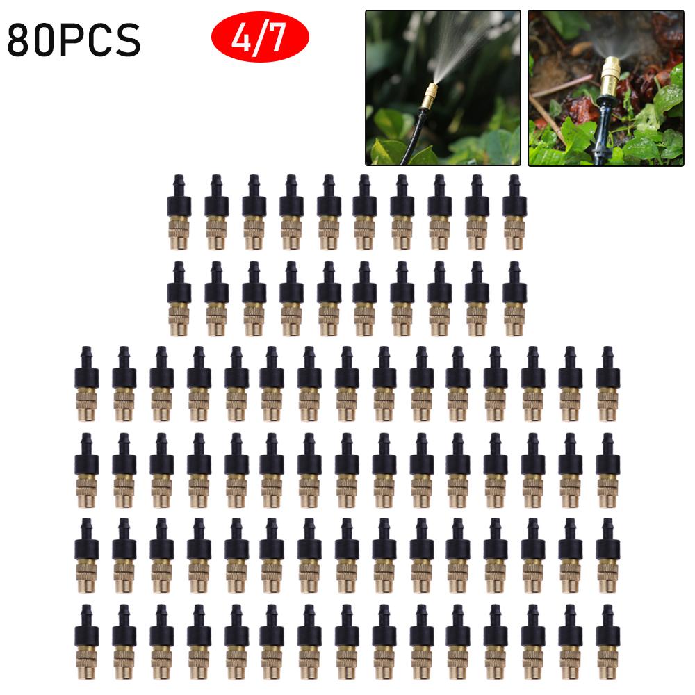 10-100pc 4/7 Dripper Drip Head Adjustable Brass Sprinkler Head Agricultural Misting Nozzles Garden Gardening Irrigation