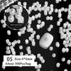 White Pearls Nail Beads DIY Manicure 3D Nail Art Decoration Rhinestone Half Round Mixed Size Beige Flatback Nail Material Supply