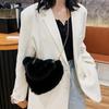 Winter New Sweet Love Heart Shaped Women's Top-handle Bags Confortable Soft Plush Ladies Handbags Fashion Multiple Color Optional Female Shoulder Bags