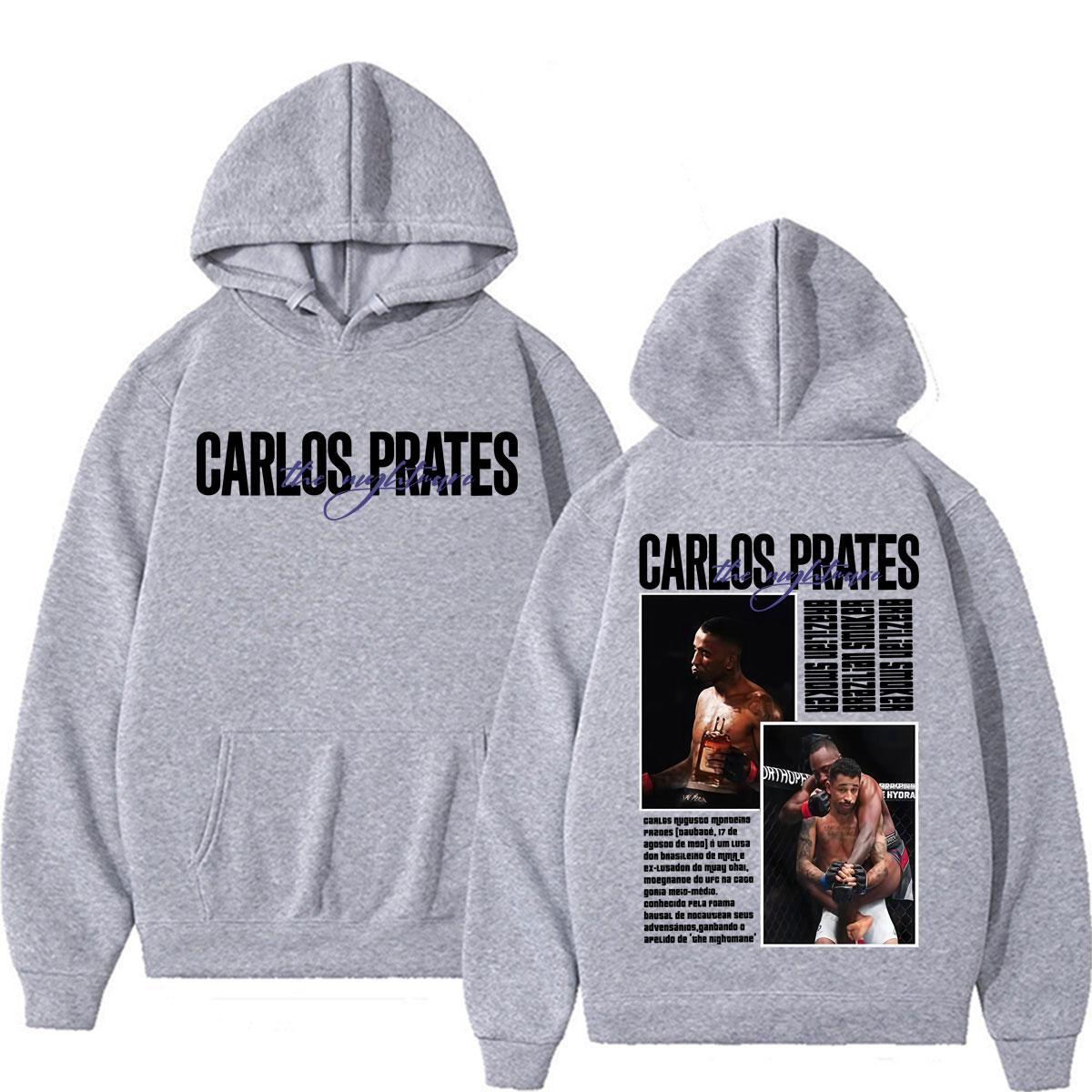 Funny Carlos Prates Brazilian Smoker Graphic Hoodies Men Women Fashion Gothic Classic Sweatshirts Casual Fleece Oversized Hoodie S серый