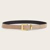 Womens Pu Fashion Leather Belt With Metallic Buckle For Casual And Wear Office