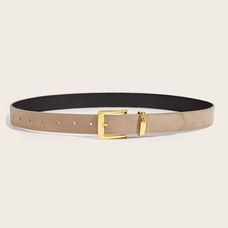 Womens Pu Fashion Leather Belt With Metallic Buckle For Casual And Wear Office