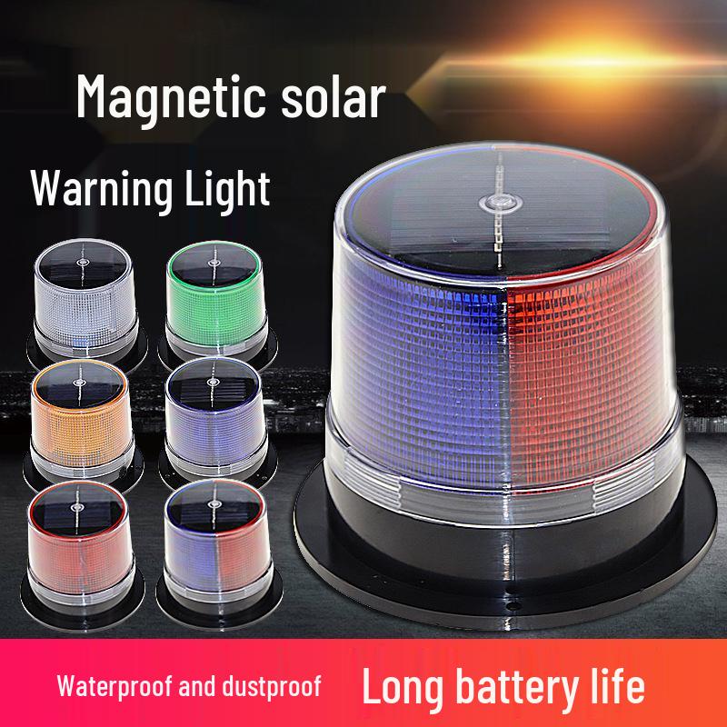 

Magnetic Solar-Powered Warning Strobe Light for Cranes, Vehicles, and Marine Use White Shell (White Light)